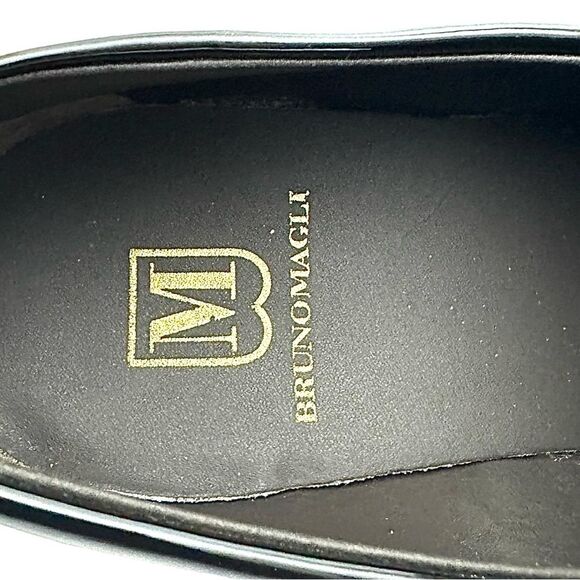 Bruno Magli Men's Slip on Loafers Shoes Patent Leather Size 10.5 M Made in Italy - Picture 7 of 10